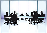 Group of business people in a meeting at office
