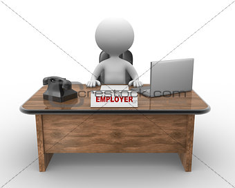 Laptop and phone. Employer 