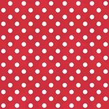 Vector vintage white and red pattern - seamless polka dots