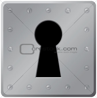 Vector illustration - keyhole on white background