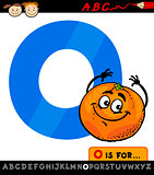 letter o with orange cartoon illustration