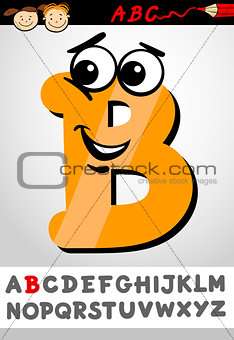 funny letter b cartoon illustration