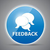 Shine glossy computer icon feedback vector illustration