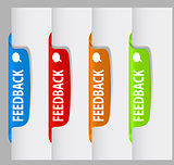 Stickers on the edge of the  page vector illustration