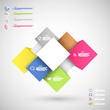 Infographic colorful cubes for data presentation