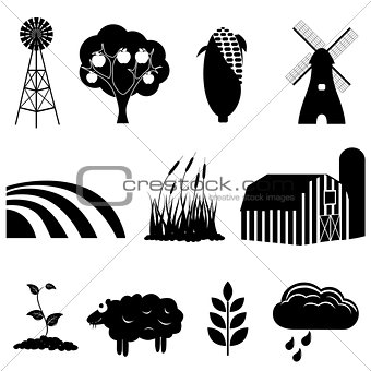 Farm and agriculture icons