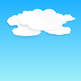 Paper clouds background