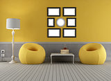 Yellow and grey old interior 