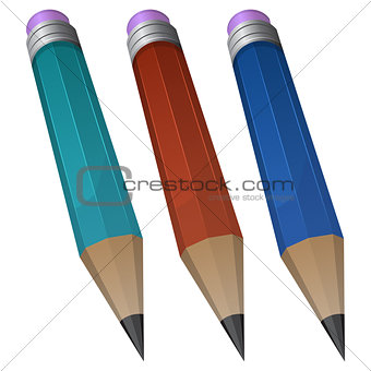 pencil in 3 color