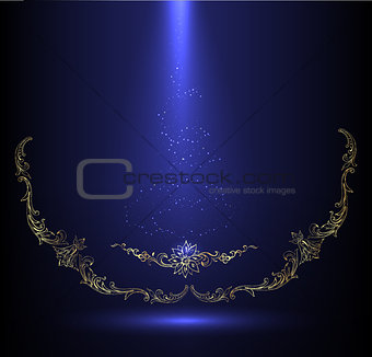 Gold and blue background for celebration