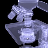 Microscope. X-ray render
