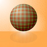 ball with the texture of fabric and a reflection on the surface