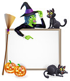 Witch Halloween Sign