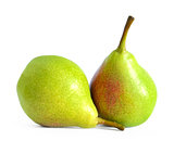 Fresh Ripe Pears Isolated on the White Background