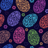 seamless pattern with  easter eggs
