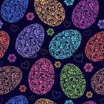seamless pattern with  easter eggs
