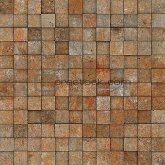 grunge tile mosaic wall floor orange gray