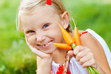 girl with carrots