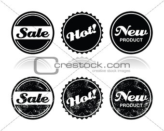 Shopping retro badges - sale, new, hot product