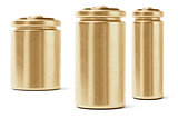 Three Gold Color Batteries