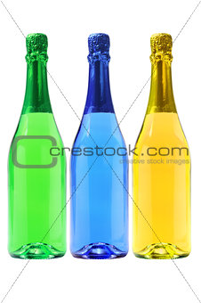 Three Bottles Of Carbonated Drinks 