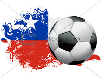 Chile Soccer Grunge Design
