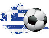 Greece Soccer Grunge Design