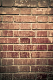 Old red brick wall 