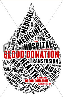 Blood donation pictogram with black wordings