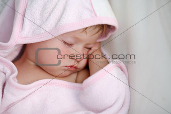 Sleeping baby girl