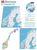 Norway maps with markers