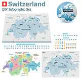 Switzerland maps with markers
