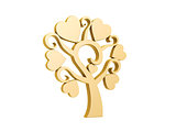 golden heart love tree