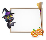 Halloween Black Cat Sign