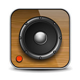 Audio speaker icon, vector Eps10 illustration.