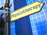 Physiotherapy Roadsign. Medical Concept.