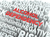 Alcohol Dependency. The Wordcloud Concept.