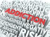 Addiction. The Wordcloud Concept.