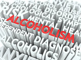 Alcoholism. The Wordcloud Concept.