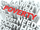 Poverty. The Wordcloud Concept.