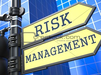 Business Concept. Risk Management Roadsign.