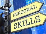 Business Concept. Personal Skills Roadsign.