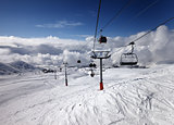 Gondola and chair lift at ski resort