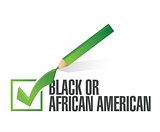 race selection. black or african american.
