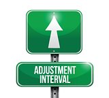 adjustment interval road sign illustrations