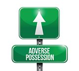 adverse possession road sign illustrations design