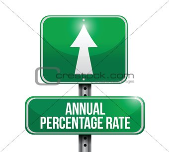 annual percentage rate road sign illustrations