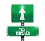 asset turnover road sign illustrations design