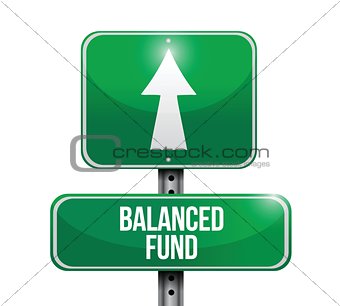 balanced fund road sign illustrations design