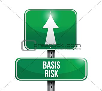 basis risk road sign illustrations design